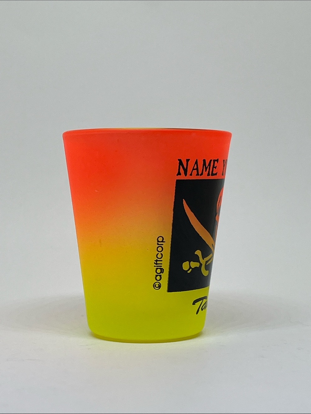 Tampa Neon Orange and Yellow Shot Glass - Picture 4 of 5
